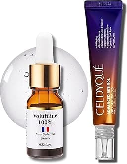 100% Pure Volufiline Concentrate & Advanced Retinol Pro Serum 0.5 - Firming, Anti-Wrinkle, and Radiance-Boosting w/Centella Asiatica Niacinamide Hyaluronic Acid for Mature Skin Korean Skincare