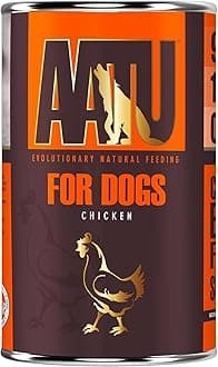 AATU 90/10 Wet Dog Food in a Tin - Chicken (6x400g) - Grain Free Recipe - No Artificial Ingredients - Good for Low Maintenance Feeding