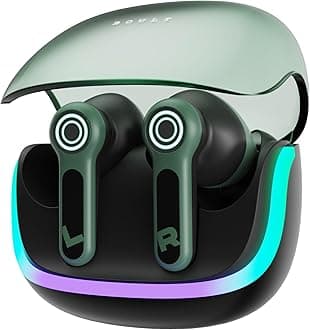 Boult Audio Z40 Gaming in Ear Earbuds with 60H Playtime, Dual Device Pairing, Built-in App Support, 40ms Ultra Low Latency, Quad Mic ENC, RGB LEDs, Bluetooth 5.4, IPX5 Ear buds TWS (Black Moss)