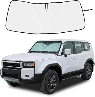 Windshield Sunshade Compatible with Toyota Land Cruiser 250 Prado 2024 2025, Folding Car Sun Shade for Front Window, Auto Sun Protection Visors Blocks UV Rays and Keeps Vehicle Cool