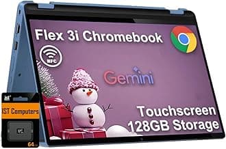 Lenovo IdeaPad Flex 3i Chromebook 2-in-1 Laptop (12.2" FHD+ Touchscreen, Intel N100, 4GB DDR5, 128GB Storage (64GB eMMC + 64GB SD Card)) for Home & Student, NFC, Long Battery Life, Chrome OS