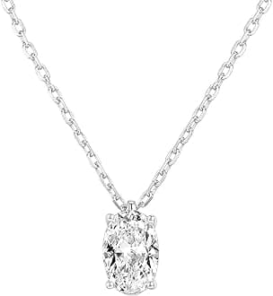 PAVOI14K Gold Plated 925 Sterling Silver CZ Diamond Pendant Necklace for Women | Adjustable Slider