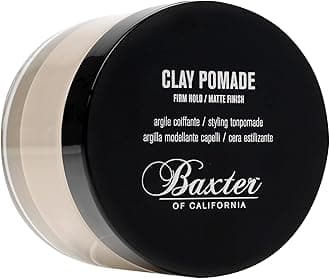 Baxter of California Clay Pomade - Natural Hair Firm Hold - Matte Finish - Styling Clay - All Day Style Protection - 2oz