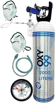 OXY99 Big Oxygen Cylinder 2000 Liters for Home, Approved B Type Portable Oxygen Can, Oxygen Canister for Medical Use, Oxygen Cylinder for Travelling & Industrial Use, Refillable Can ING. BOSCHI ITALY