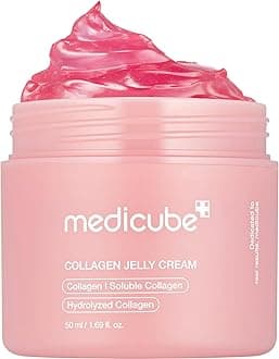 medicubeCollagen Jelly Cream- Niacinamide & Freeze-Dried Hydrolyzed Collagen - Boosts skin's barrier hydration and gives 24h Glow & Lifted Look - Korean skincare (1.69 Fl Oz)