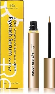 Premium Eyelash Growth Serum: Advanced Vegan Formula for Longer Thicker Lashes (Champagne Gold)