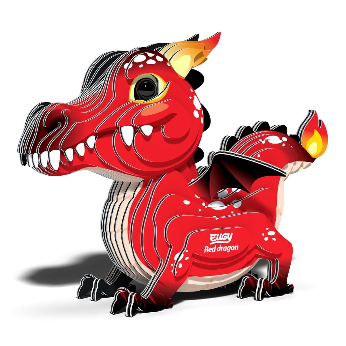 Eugy Red Dragon 3D Puzzle, 24 Piece Eco-Friendly Educational Toy Puzzles for Boys, Girls & Kids Ages 6+