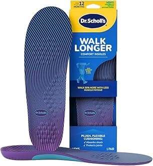 Dr. Scholl's FITNESS WALKING Insoles. Reduce Stress and Strain on Your Lower Body While You Walk and Reduce Muscle Soreness (for Men's 8-14, Also Available for Women's 6-10)