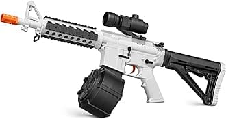 Gel Ball Blaster, M4A1 Splat Gun with Fully/Semi-Auto Safe Model, Electronic Splatter Ball Gun FPS 280+/ 100+ Foot Range,1500 Gel Ball Drum Magazine Capacity - for Outdoor Games & Toys - Ages 15+