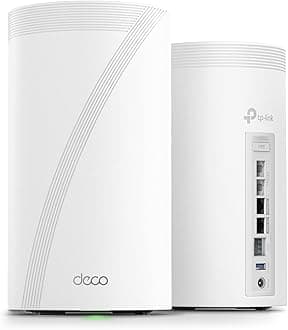 Deco BE33000 Quad-Band WiFi 7 Mesh System (Deco BE95) for Whole Home Coverage up to 7800 Sq.Ft with AI-Driven Smart Antennas, 10G Multi-Gig Ethernet ports, Replaces Router and Extender(2-pack)