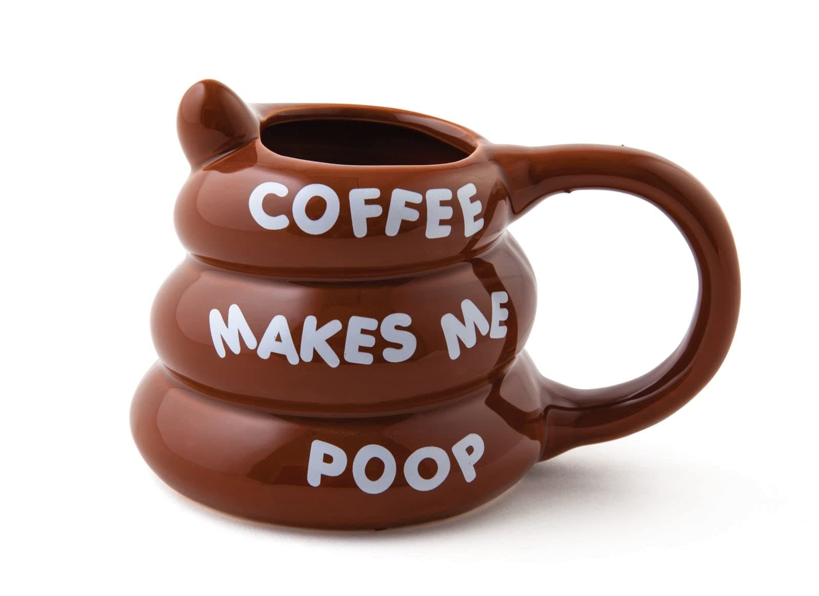 funny mugs - Coffee mug with funny sayings - Coffee makes me poop cups for women, men - Cool adult gifts - 14 ounces