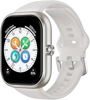 HONOR CHOICE Smart Watch, 1.95 inch AMOLED, Spo2, Bluetooth Calling, GPS, 12 Days Standy,5ATM, Compatible with Android and iOS, White