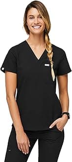Catarina One-Pocket Scrub Top for Women – Slim Fit, Super Soft Stretch, Anti-Wrinkle Medical Scrub Top