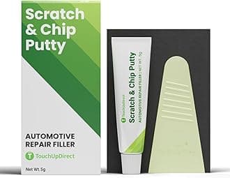 TouchUpDirect Scratch & Chip Putty - Ready-Mixed 5g Automotive Body Filler Kit for Deep Scratches & Gouges, Complete Chip Repair Kit with Spreader & Sandpaper - No Mixing Required