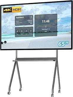 65 inch Touchscreen Monitor Smart Board, 4K Interactive Whiteboard, Android 11 & Windows 10 Pro All-in-One Touchscreen Industrial PC for Office and Classroom