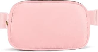 Belt Bag Zipper Fanny Pack Crossbody Bags for Women,Fashion Nylon Waist Packs, Water Repellent Two Way wear with Adjustable Strap Gifts for Teenage Girls Women Men(pink)