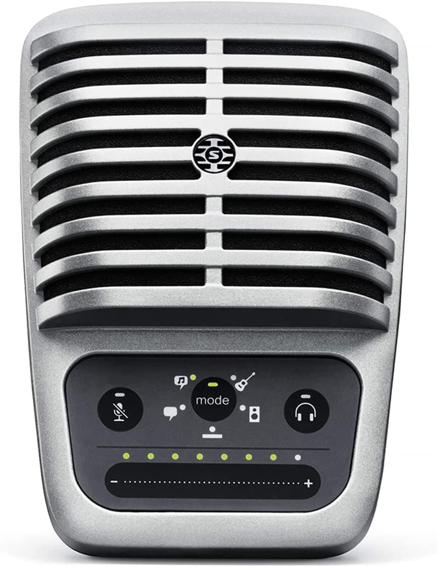 MV51, Digital Large-Diaphragm Condenser Microphone, Studio Quality Recording, iOS & Android Compatible, Great for Home & Live Performance