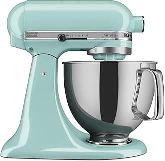 Artisan Series 5 Quart Tilt Head Stand Mixer with Pouring Shield KSM150PS, Ice Blue