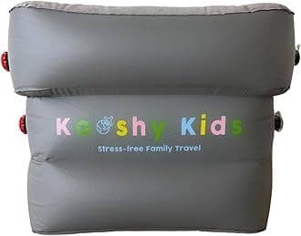 Premium Kooshion – Inflatable Travel Footrest Cushion for Kids – Dual Air Chambers, Rapid Deflation, Accepted on 100+ Airlines, Compact & Lightweight – 800g