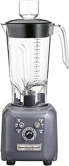 Hamilton Beach HBF500-UK Commercial Food Blender with Chop/ Pulse and Variable Speed, 1.4 Litre, 600 Watt, Grey