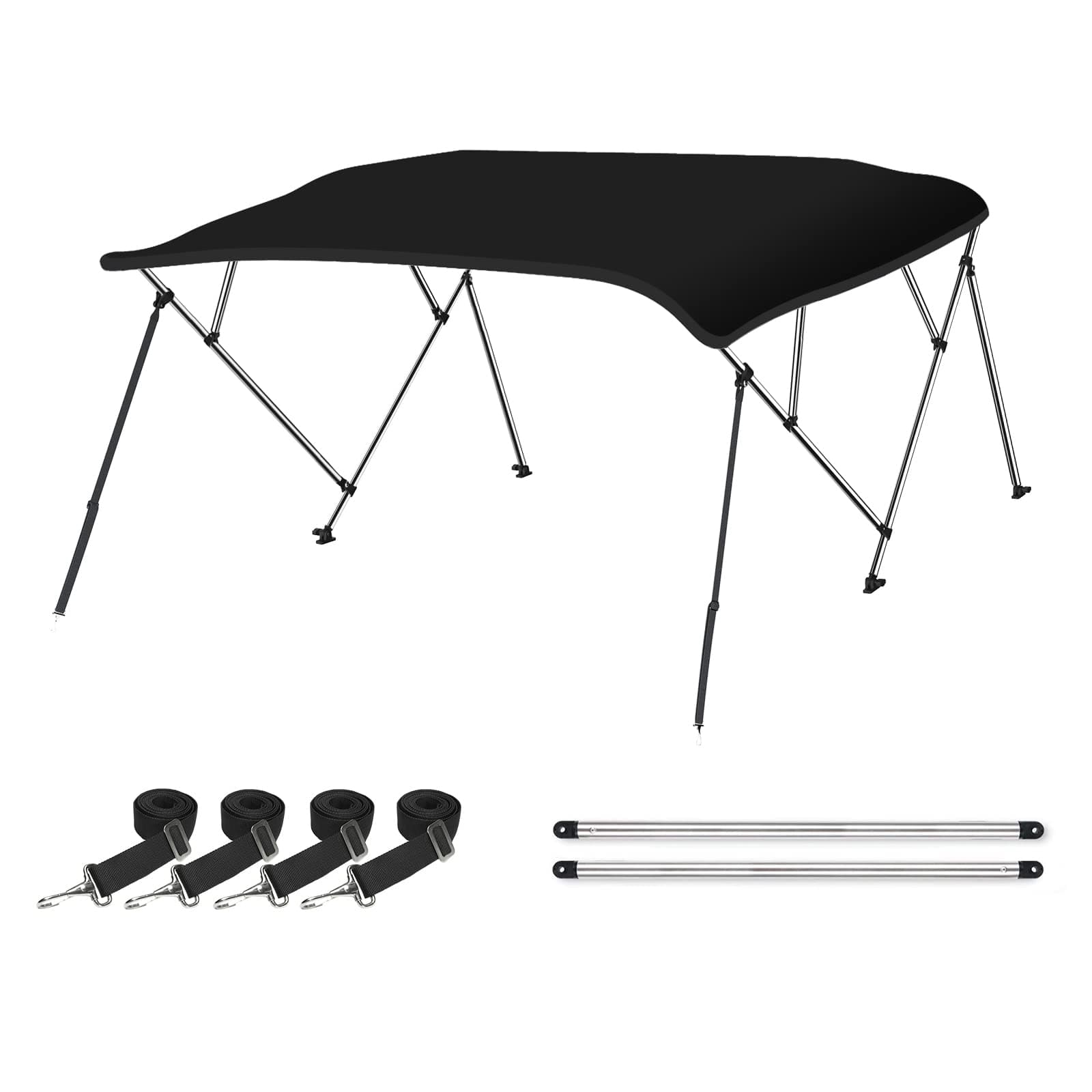 Naviskin 10 Optional Colors Available 3-4 Bow 13 Different Size Bimini Top Cover Includes Mounting Hardwares,Storage Boot with 1 Inch Aluminum Frame