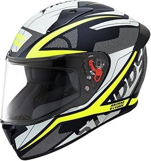 Studds Thunder Full Face Helmet D4 with Clear Visor (Matt Black N5, M)