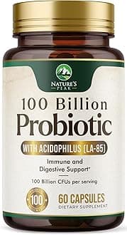 Probiotics 100 Billion CFU Per Serving - 16 Premium Probiotic Strains Prebiotics - Immune Support, Gut Health, Occasional Constipation, Gas & Bloating, Probiotics Supplement, USA Bottled, 60 Capsules