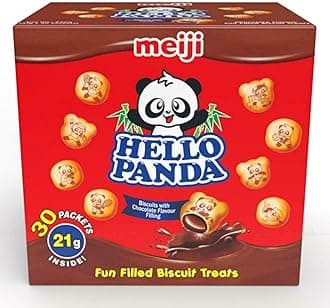 Meiji Japan Biscuit Hello Panda Snacks Chocolate, 630 g, Pack of 30 Limited Edition Share Pack for Any Occasion