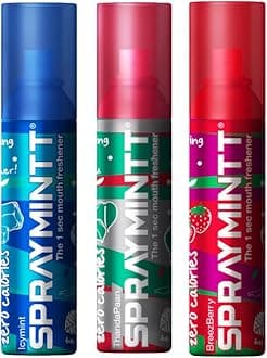 Spraymintt Mouth Freshener | 175+ sprays of instant long lasting with Zero Calories Freshness | Icymint flavour + Brezeberry flavour + Thandapaan flavour | 15g - Combo of 3