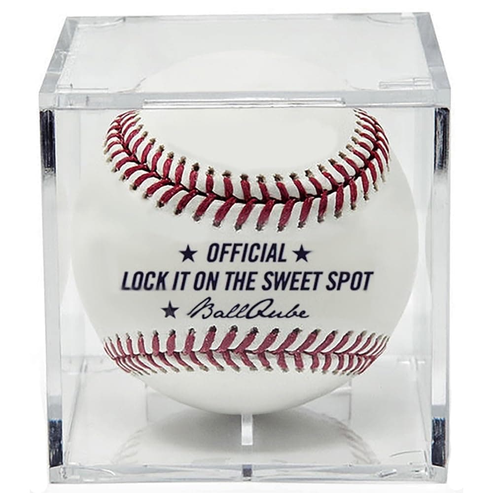 THE ORIGINAL BALLQUBE Baseball Display Case Autographed Baseball Case for Display UV Protected Baseball Cube Display Memorabilia Baseball Display Case Square Clear Baseball Display Case Holder 4 Pack