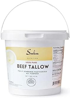 100% Pure Rendered NON GMO Beef Tallow-Food Grade- 7LBS