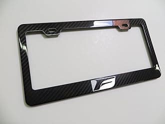 Carbon Fiber F License Plate Frame Sport Cover Holder-Stainless Steel W/Screws