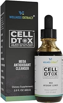 Cell Dtox, Humic and Fulvic Acid Infused in Activated Zeolite Liquid Drops, Super Antioxidant, Nano Blend Advanced TRS System, Trace Mineral Drops, 2 Ounces