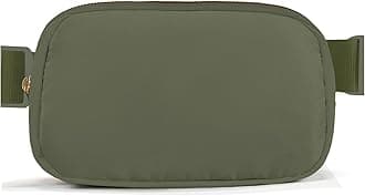 Belt Bag Zipper Fanny Pack Crossbody Bags for Women,Fashion Nylon Waist Packs, Water Repellent Two Way wear with Adjustable Strap Gifts for Teenage Girls Women Men(dark green)