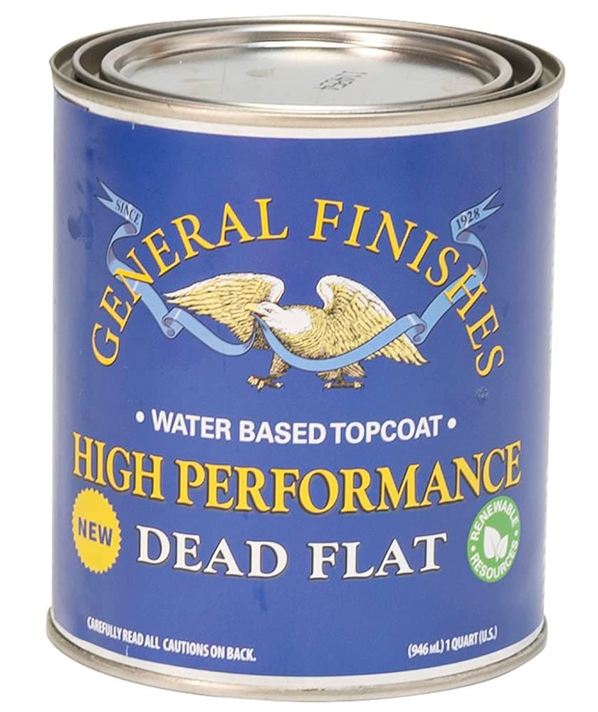 High Performance Water Based Topcoat, 1 Quart, Dead Flat