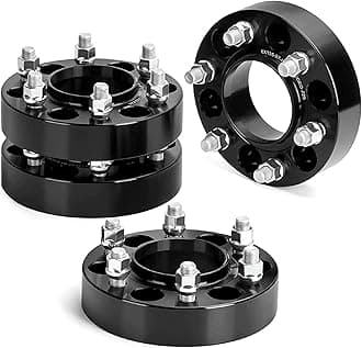 dynofit 6x135 Wheel Spacers for 2004-2014 F150, 1.5 inch(38mm) Thick 87.1mm Hub Bore M14x2.0 Thread Forged Hubcentric 6 Lug Spacers for F-150 Expedition Navigator 2003-2014, Set of 4Pcs