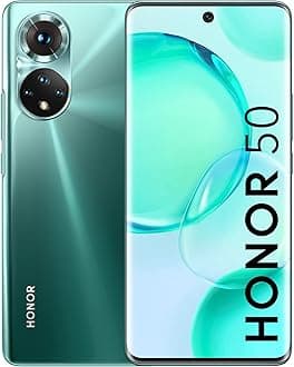 HONOR 50 Mobile Phone 5G SIM Free Unlocked 6 + 128 GB Smartphone with 108 MP Camera, 120 Hz 6.57 Inch Curved Screen, Android 11, 2 Year Warranty