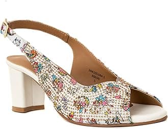 Khadim'sCleo High Heel Block Peep-Toe Sandal for Women