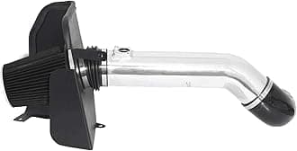 4 Inch Cold Air Intake Filter Kit & Heat Shield for 2009-2014 Silverado 1500 GMC Sierra 1500 Yukon Cadillac Escalade ESV EXT (Silver & Black)