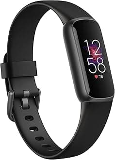 FitbitLuxe Fitness And Wellness Tracker With Stress Management, Sleep Tracking And 24/7 Heart Rate, Black/Graphite Stainless Steel, One Size, S & L Bands Included