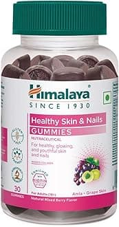 Skin & Nail Health Gummies | Pack Of 30 | For Healthy, Glowing, Youthful Skin & Nails | With 5 Essential Vitamins|Gelatin-Free Fruit Based Gummies | 100% Vegetarian