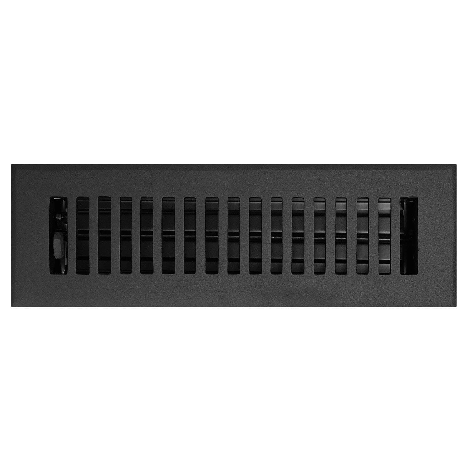 Madelyn Carter Contemporary Vent Cover, Solid Cast Aluminum Interior, Controls Air Flow, 2 x 10 inches (Overall Face: 3.75 x 11.5 inches), Matte Black