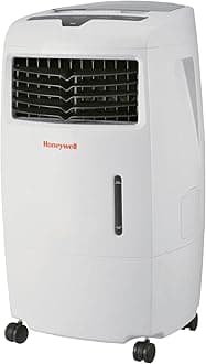 Honeywell 500 CFM Indoor Portable Evaporative Cooler with Fan & Humidifier, Carbon Dust Filter & Remote Control, CL25AE