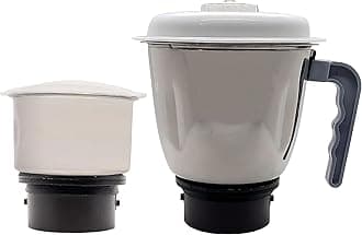AJS spares- HL1643/ HL1645/ HL1641/ HL1629/ HL1618, Small & Medium Jar Set for PHILIPS Mixer Grinders (Steel) (0.4 Liter + 1 Liter)