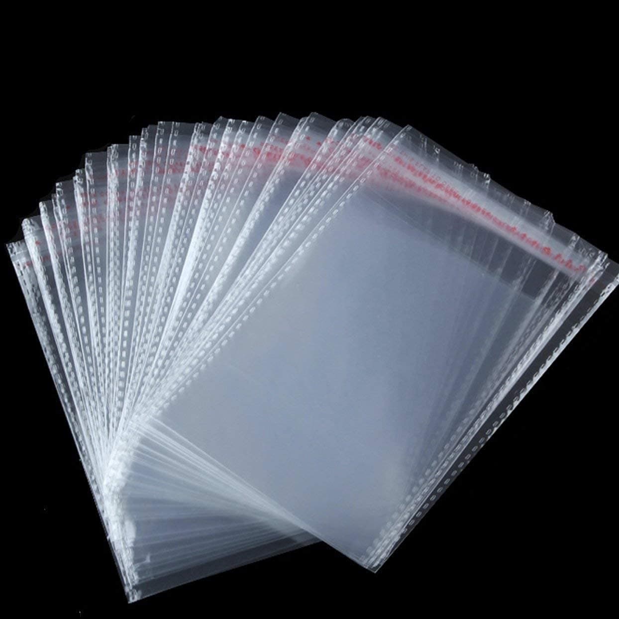 True-Ally Multi utility Self Adhesive Clear Transparent Plastic Seal Pouch/Poly bag - 5 x 7 inch (Pack Of 200)