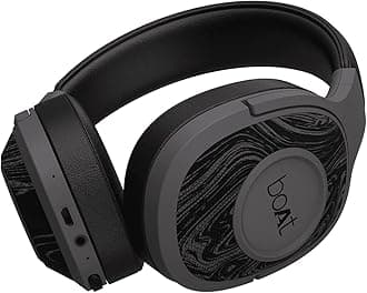 Rockerz 550 Over Ear Bluetooth Headphones with Upto 20 Hours Playback, 50MM Drivers, Soft Padded Ear Cushions and Physical Noise Isolation, Without Mic (Black)