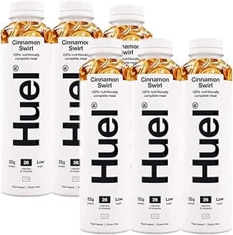 Huel Ready to Drink Nutritionally Complete Meal Cinnamon Swirl Flavour Plant-Based Gluten-Free (6 x 500ml)