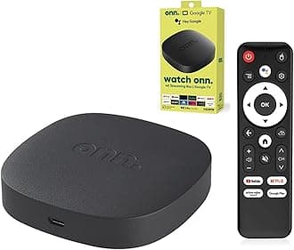 Onn Android TV 4K UHD Streaming Device Remote Control & Voice Remote Control With HDMI Cable Google TV And Google Assistant Supported Android TV Box Ultra HD 4K TV Box (2GBRAM+16GBROM)