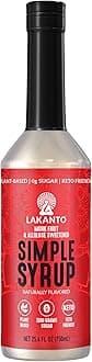 Lakanto Simple Flavoring Syrup - Monk Fruit Sweetener with Allulose, Perfect for Coffee, Tea, Cocktails, Snow Cones, Sodas, Other Drinks, Keto, Vegan (Original - 25.4 fl oz)