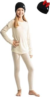 Merino Wool Base Layer Kids - Midweight Merino Wool Long Johns for Kids - Unisex Thermal Pants